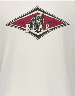 BEAR SURFBOARDS T-SHIRT LOGO WHITE -Vans || Salty Crew || Vissla Sales bear surfboards t shirt logo off white 7 2