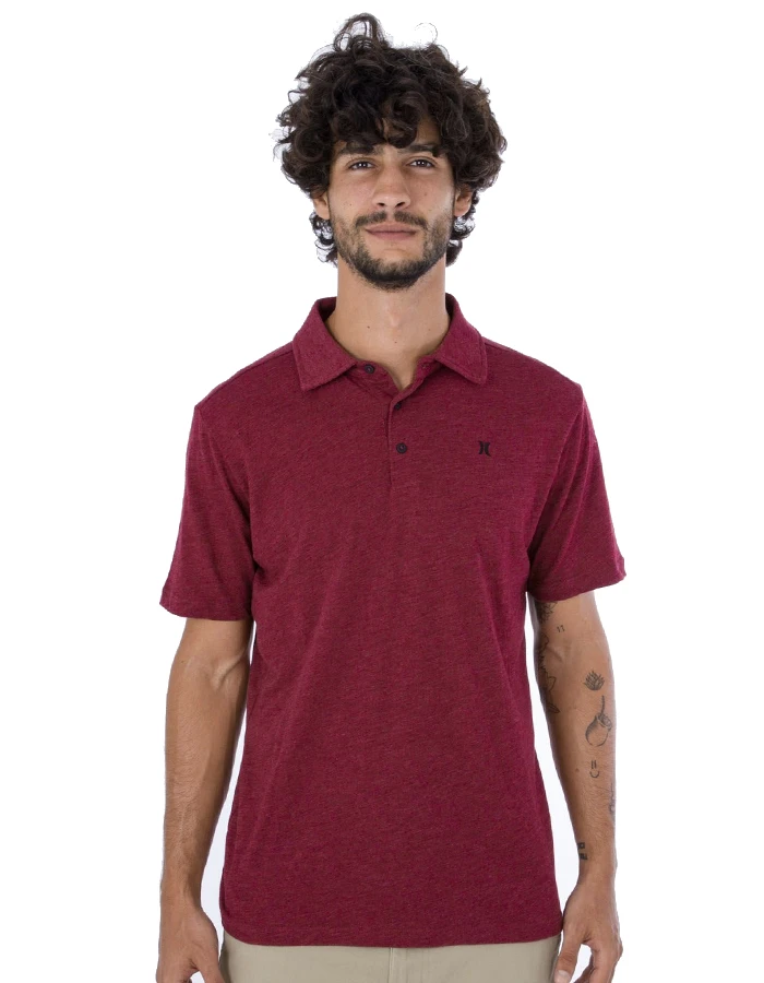 HURLEY POLO SHORT SLEEVE ACE VISTA TRUE RED HEATHER