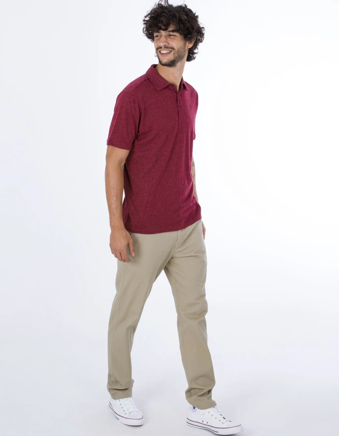 HURLEY POLO SHORT SLEEVE ACE VISTA TRUE RED HEATHER - Image 4