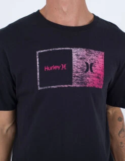 HURLEY EVERYDAY HALFER GRADIENT TEE BLACK -Vans || Salty Crew || Vissla Sales hurley t shirt everyday halfer gradient black 1
