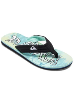 QUIKSILVER MOLOKAI LAYBACK II SANDALS GREEN BLUE YELLOW -Vans || Salty Crew || Vissla Sales quiksilver infradito molokai layback ii green blue yellow 2