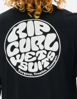 RIP CURL ICON OF SURF LONG SLEEVE UV50+ TEE BLACK -Vans || Salty Crew || Vissla Sales rip curl icons of surf maglia lycra maniche lunghe upf50