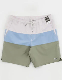 SALTY CREW BEACONS 2 MARINE BLUE ELASTIC BOARDSHORTS 18"