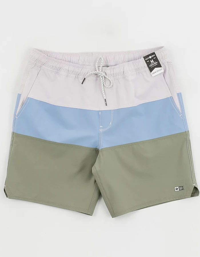 SALTY CREW BEACONS 2 MARINE BLUE ELASTIC BOARDSHORTS 18"
