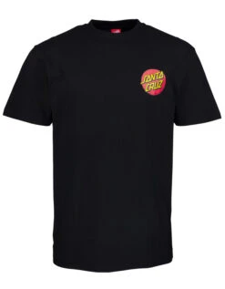 SANTA CRUZ CLASSIC DOT CHEST T-SHIRT BLACK -Vans || Salty Crew || Vissla Sales santa cruz classic dot chest t shirt black 3