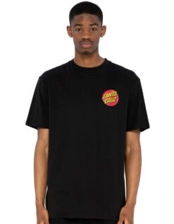 SANTA CRUZ CLASSIC DOT CHEST T-SHIRT BLACK -Vans || Salty Crew || Vissla Sales santa cruz classic dot chest t shirt black 4