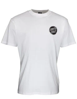 SANTA CRUZ CONTRA DOT MONO T-SHIRT WHITE -Vans || Salty Crew || Vissla Sales santa cruz contra dot mono t shirt white