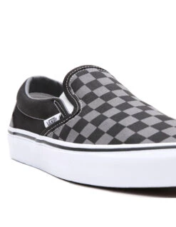 VANS CHECKERBOARD CLASSIC SLIP-ON SHOES BLACK PEWTER -Vans || Salty Crew || Vissla Sales vans scarpe classic slip on black pewter checkerboard 7