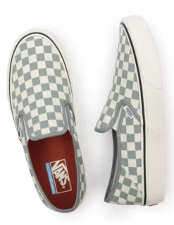 VANS CHECKERBOARD CLASSIC SLIP-ON SHOES GREEN -Vans || Salty Crew || Vissla Sales vans scarpe classic slip on checkerboard methyl 1