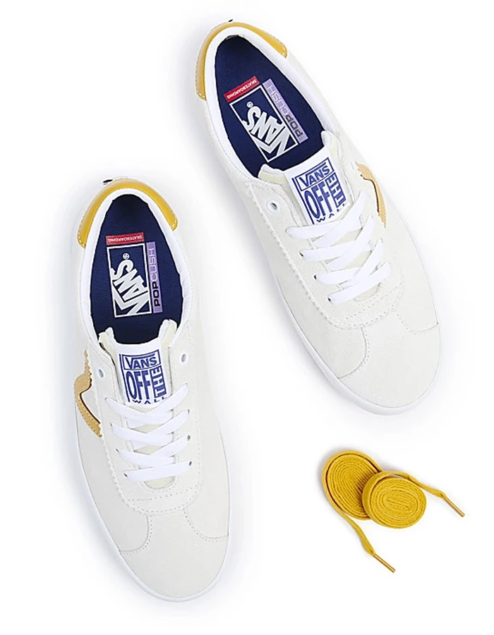 VANS SUEDE SPORT SHOES WHITE 3 VANS SUEDE SPORT SHOES WHITE - Image 3