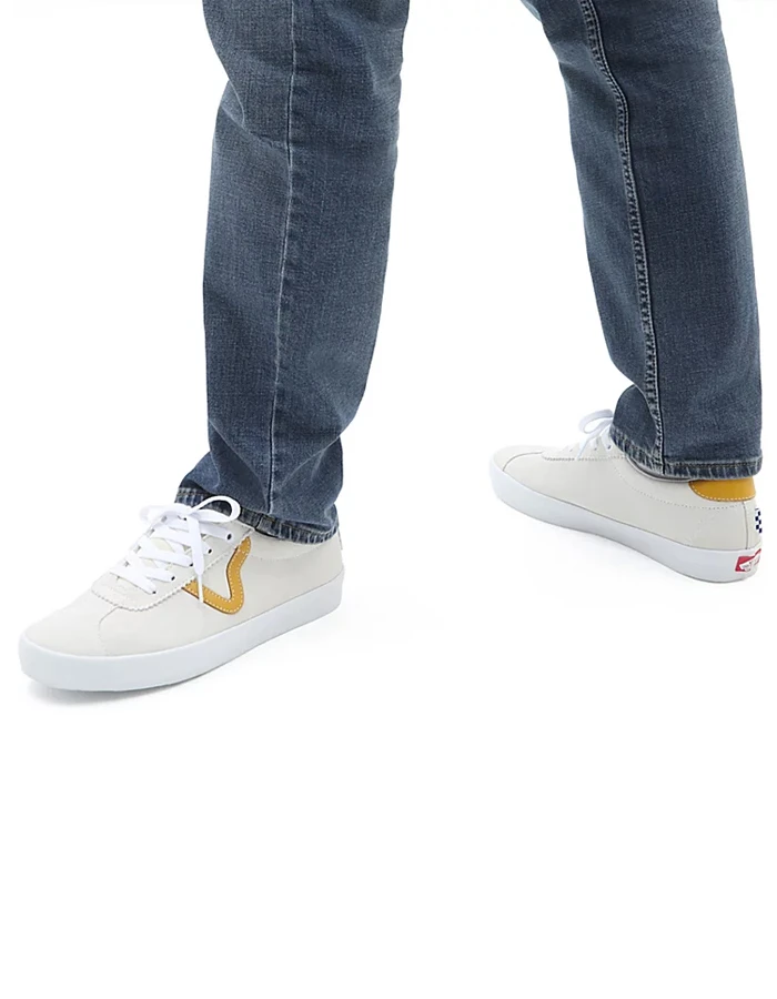 VANS SUEDE SPORT SHOES WHITE 4 VANS SUEDE SPORT SHOES WHITE - Image 4