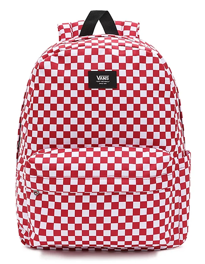 VANS OLD SKOOL CHECK BACKPACK WHITE RED 1 VANS OLD SKOOL CHECK BACKPACK WHITE RED