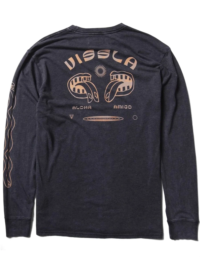 VISSLA TWIN AMIGOS LONG SLEEVE TEE PHANTOM 1 VISSLA TWIN AMIGOS LONG SLEEVE TEE PHANTOM