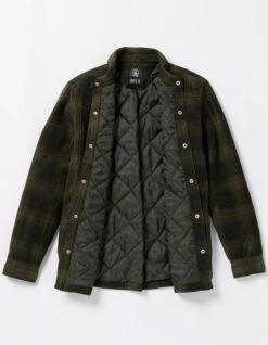 VOLCOM BOWERED FLEECE LONG SLEEVE SHIRT BISON -Vans || Salty Crew || Vissla Sales volcom bowered camicia in pile bison