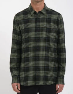 VOLCOM CADEN PLAID SHIRT BLACK -Vans || Salty Crew || Vissla Sales volcom camicia in flanella caden plaid shirt black 2